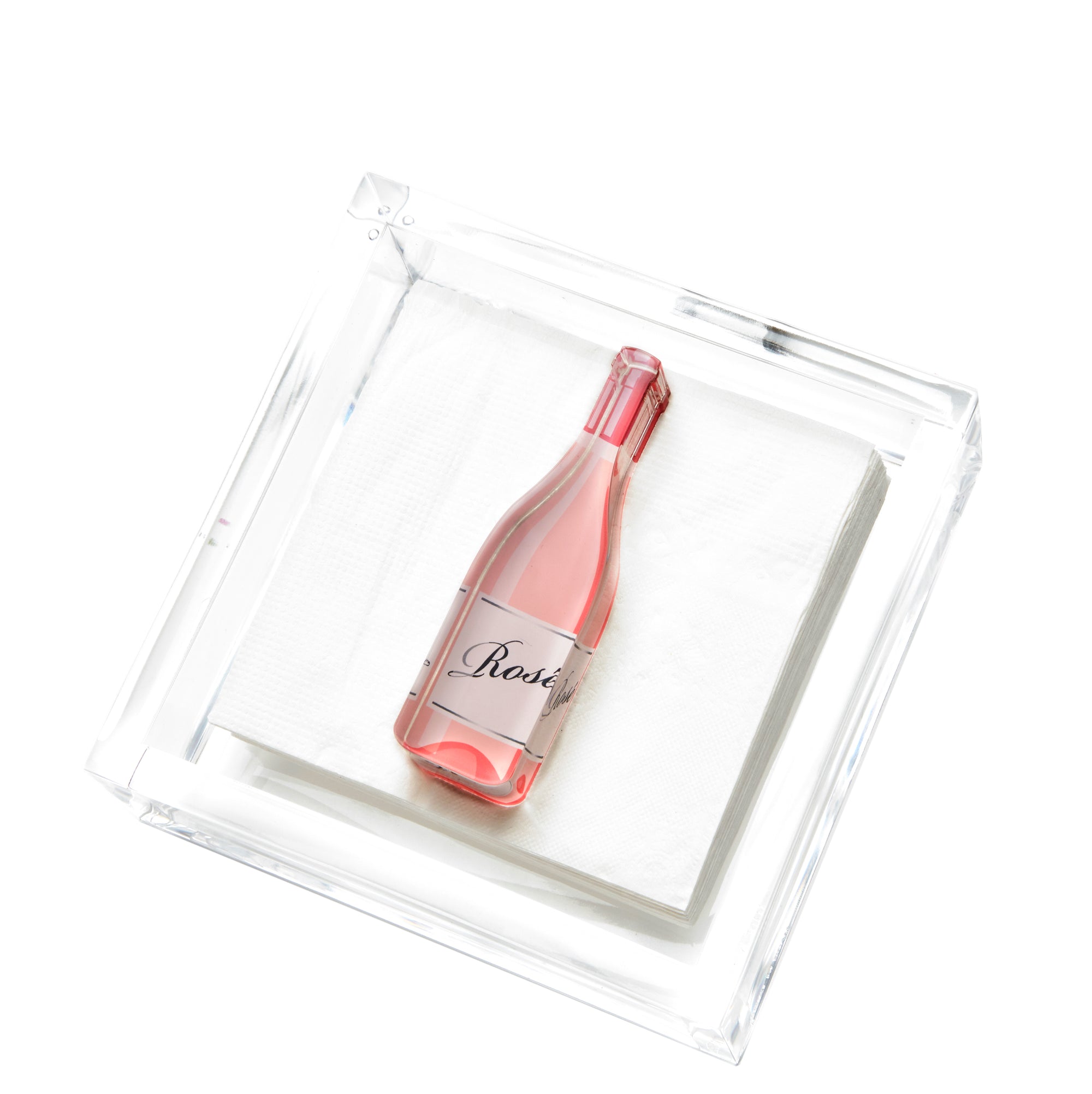 COCKTAIL NAPKIN HOLDER - ROSE BOTTLE