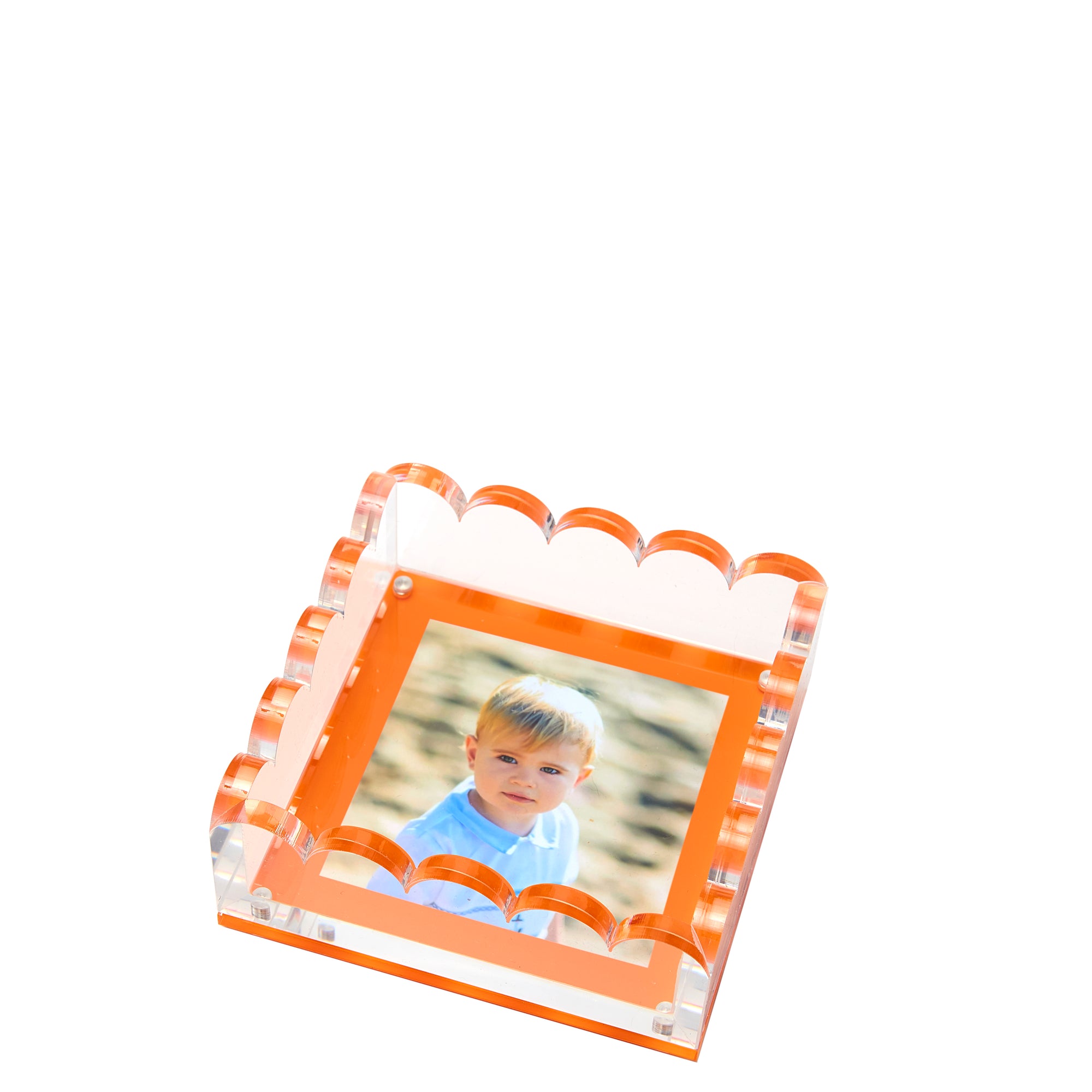 SCALLOP PHOTO TRAY - SMALL - ORANGE