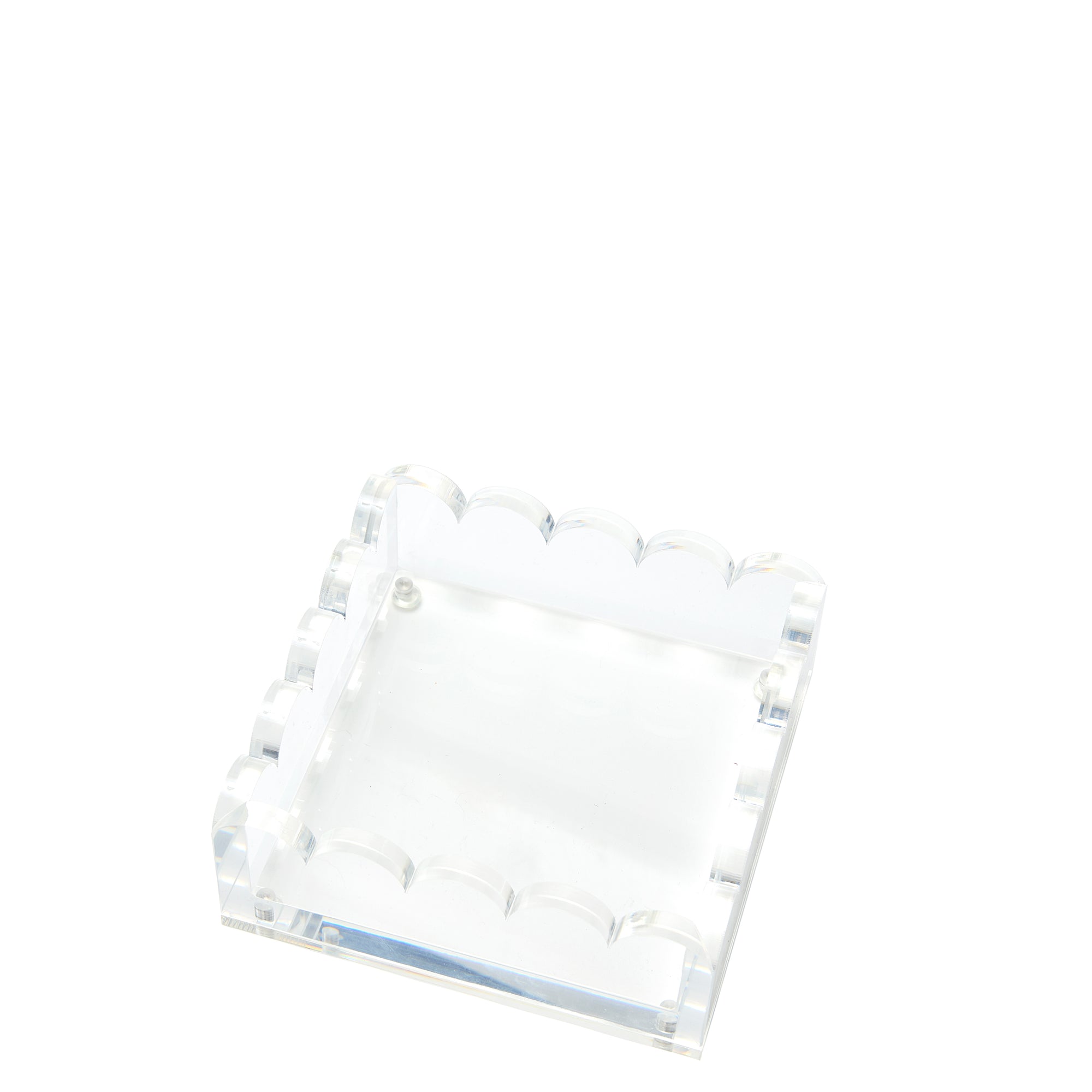 SCALLOP PHOTO TRAY - SMALL - WHITE