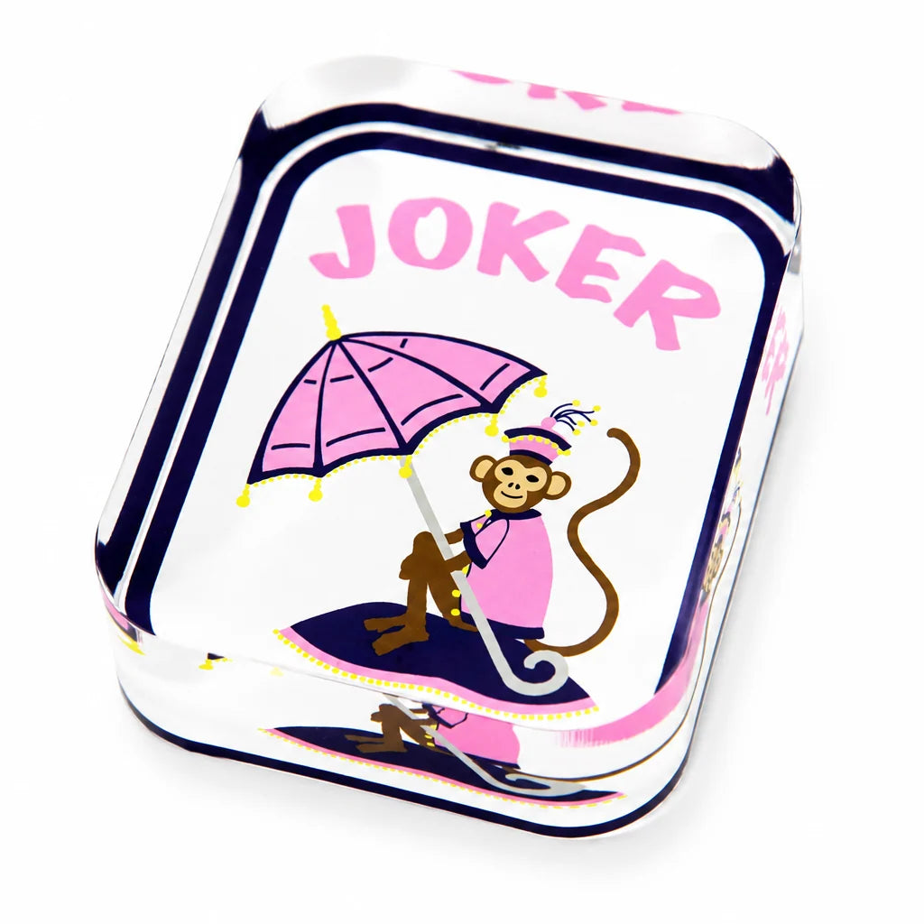 Mahjong Monkey Acrylic Napkin Weight