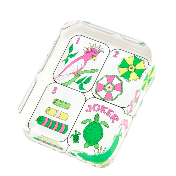 Palm Beach Mahjong Tiles Acrylic Napkin Weight