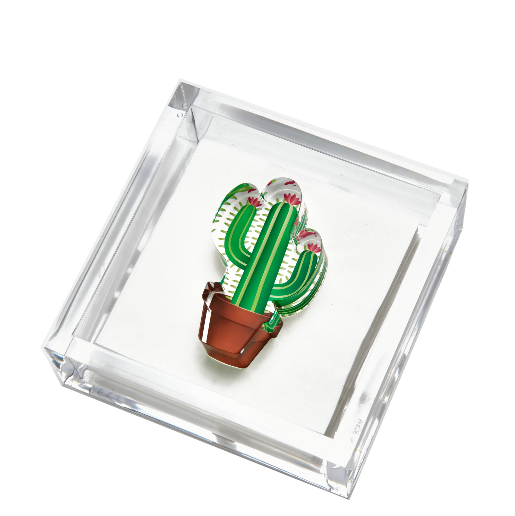 COCKTAIL NAPKIN HOLDER - CACTUS