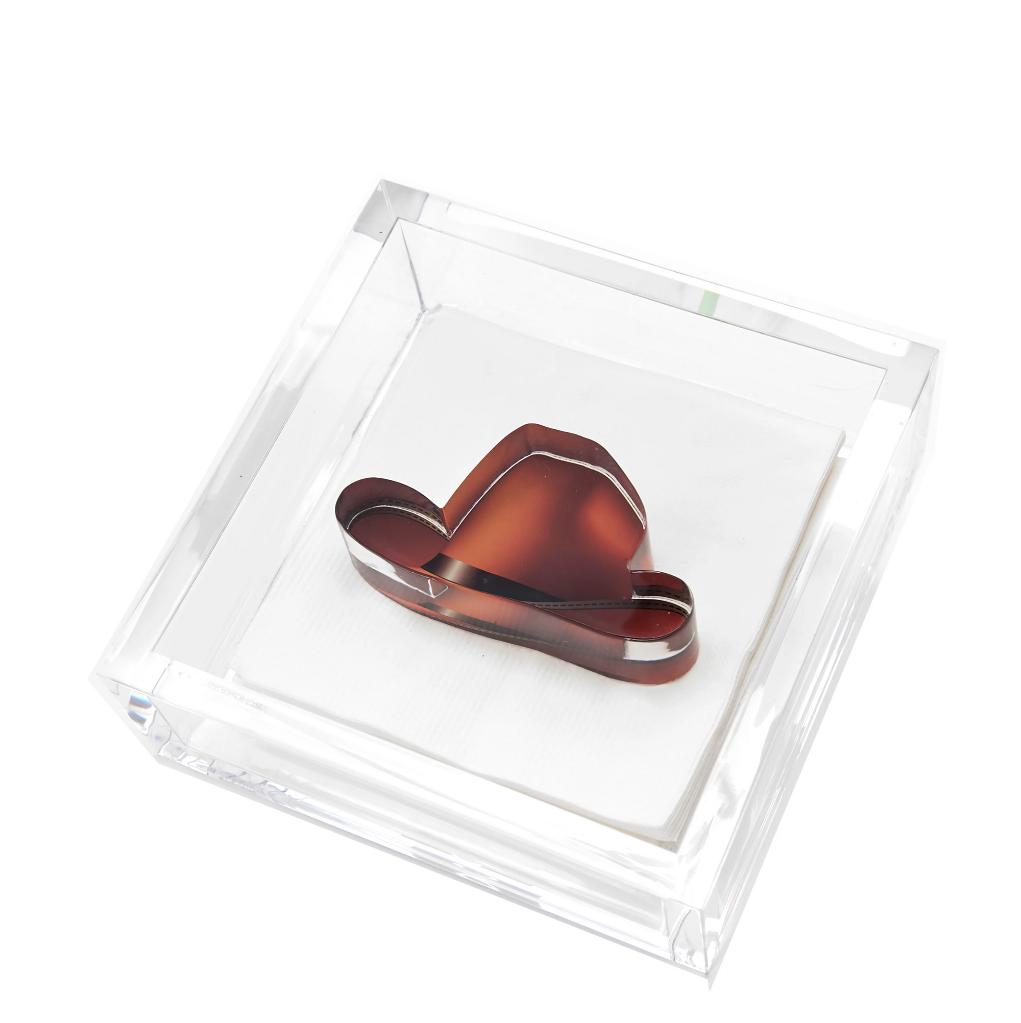 COCKTAIL NAPKIN HOLDER - COWBOY HAT
