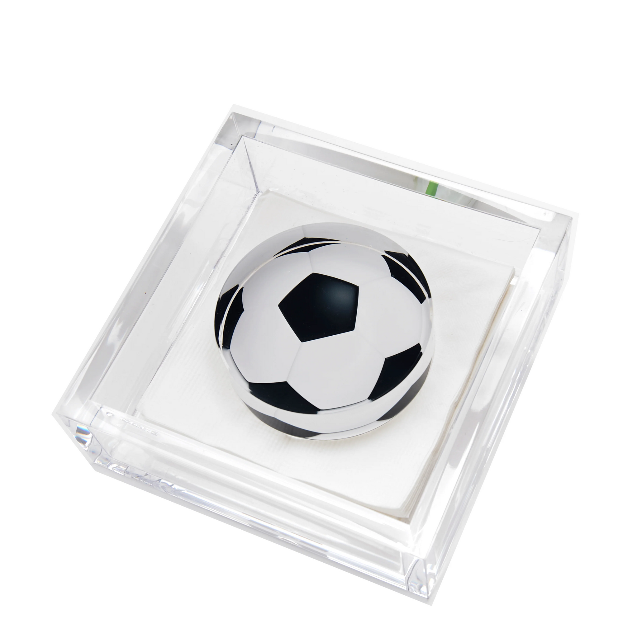 COCKTAIL NAPKIN HOLDER - SOCCER