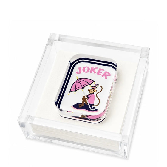 Mahjong Monkey Acrylic Cocktail Napkin Holder