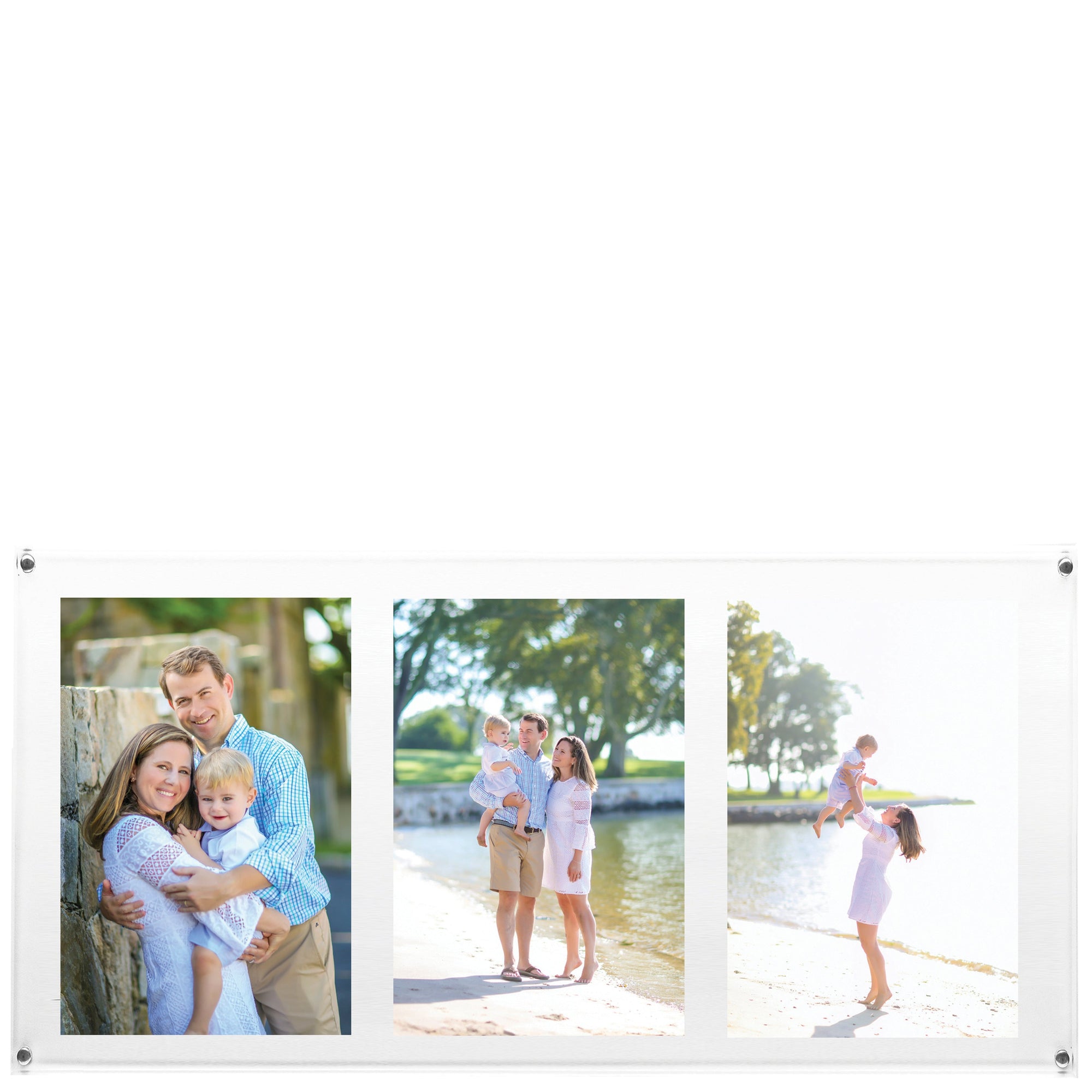 WALL HANGING FRAME - THREE 5" x 7" PHOTOS
