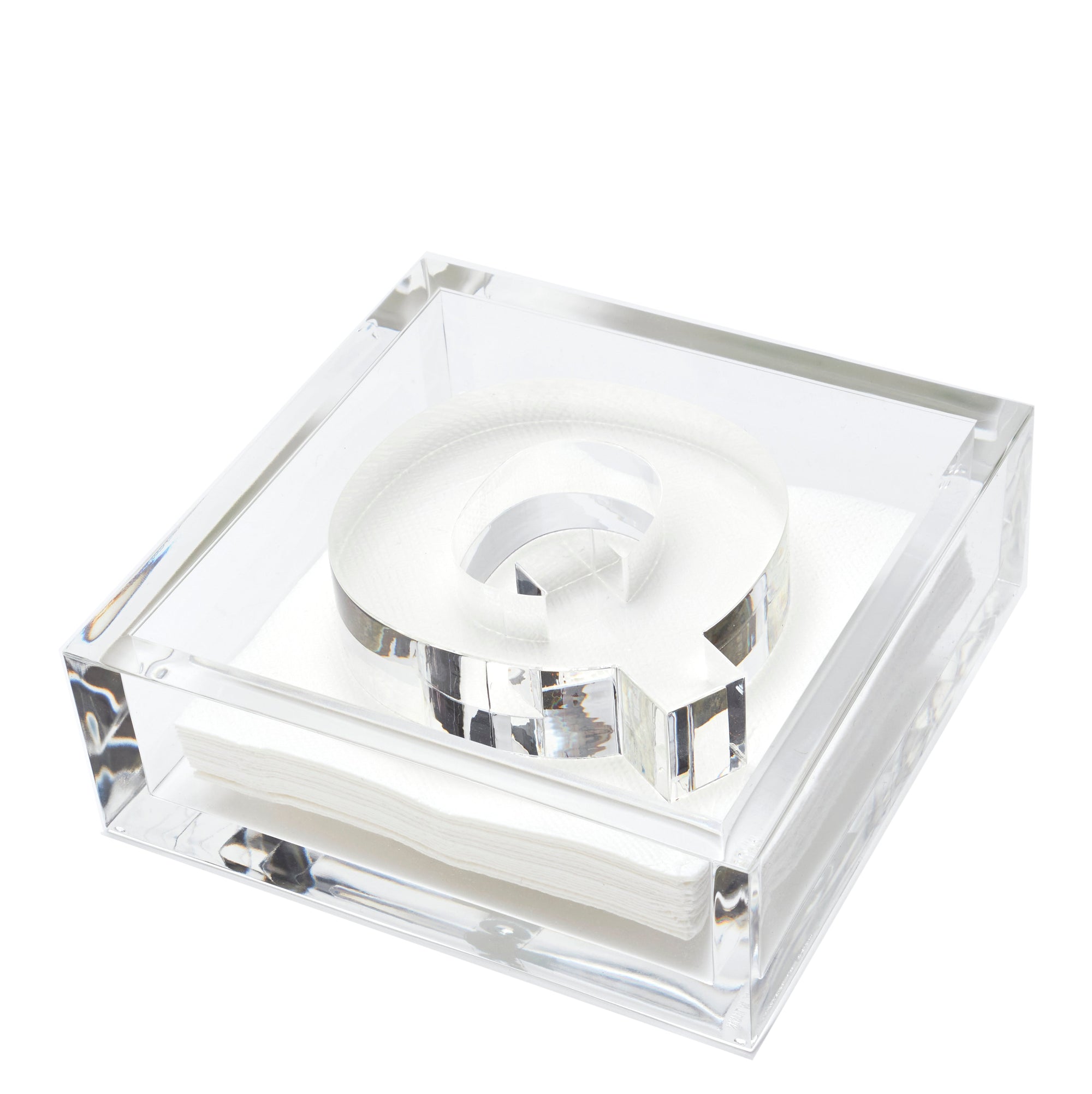 INITIAL COCKTAIL NAPKIN HOLDER