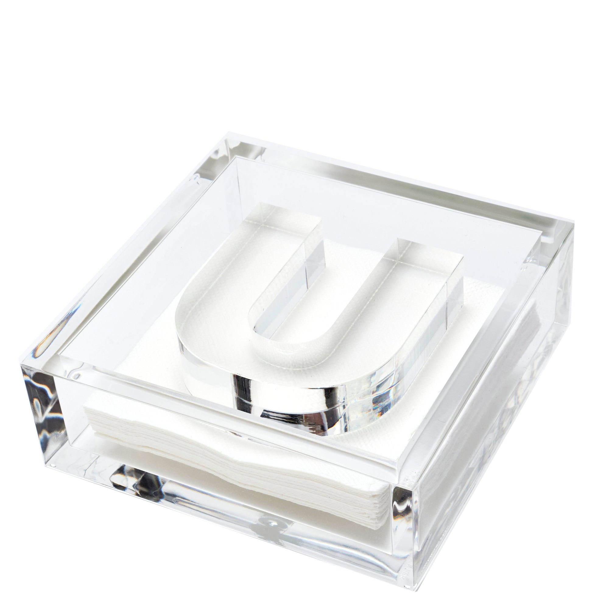 INITIAL COCKTAIL NAPKIN HOLDER