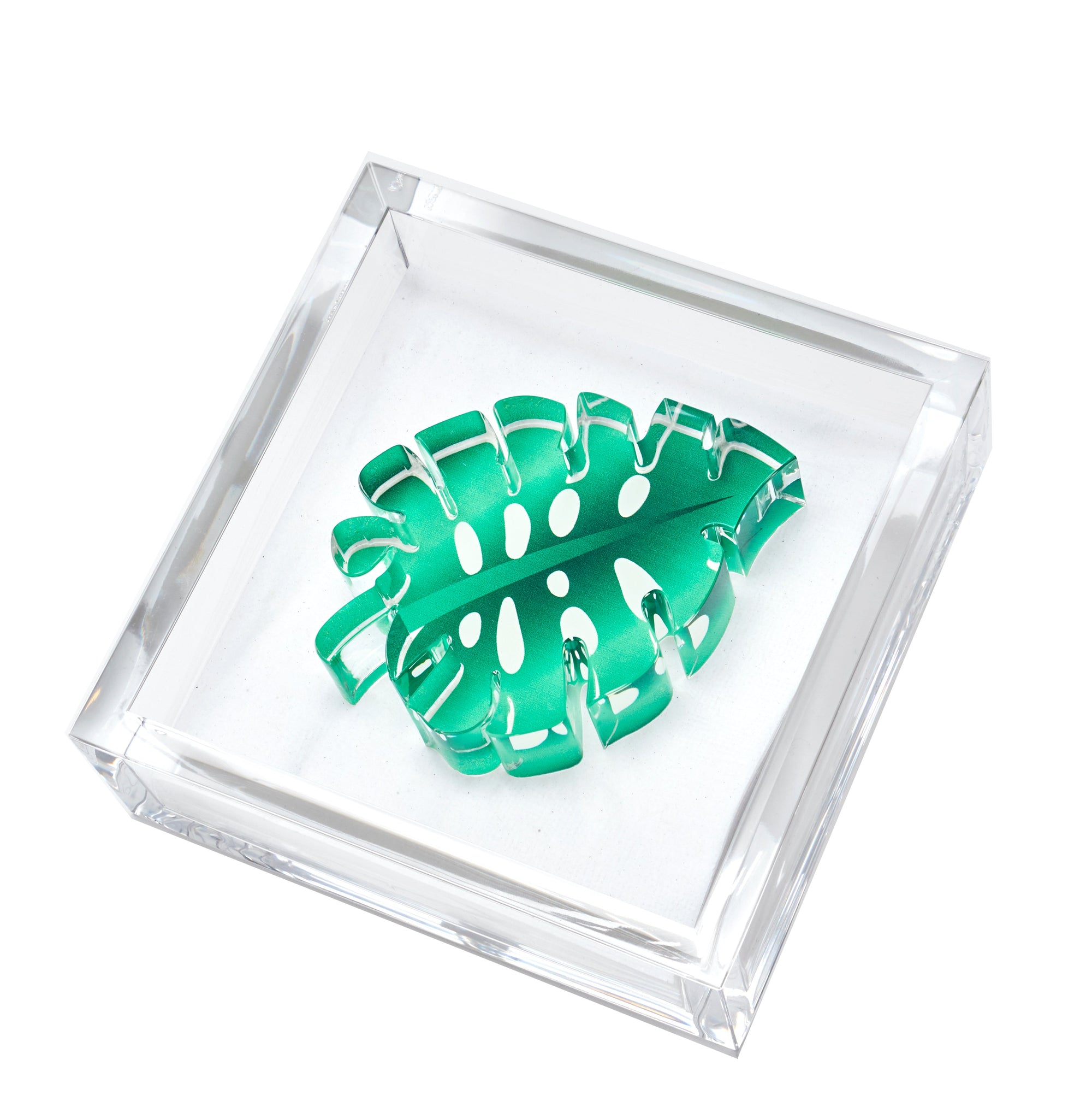 COCKTAIL NAPKIN HOLDER - MONSTERA LEAF