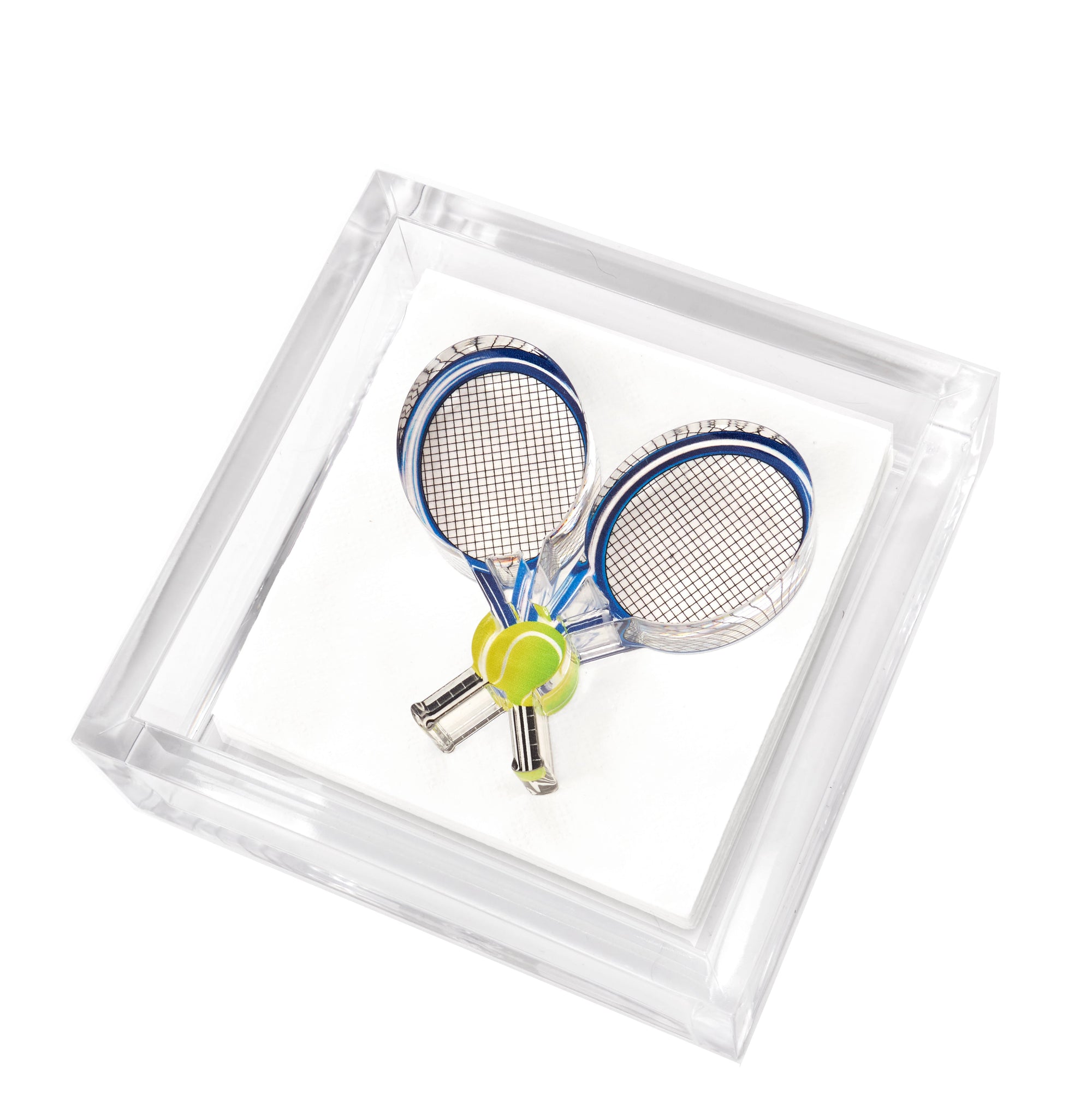 COCKTAIL NAPKIN HOLDER - TENNIS RACQUETS