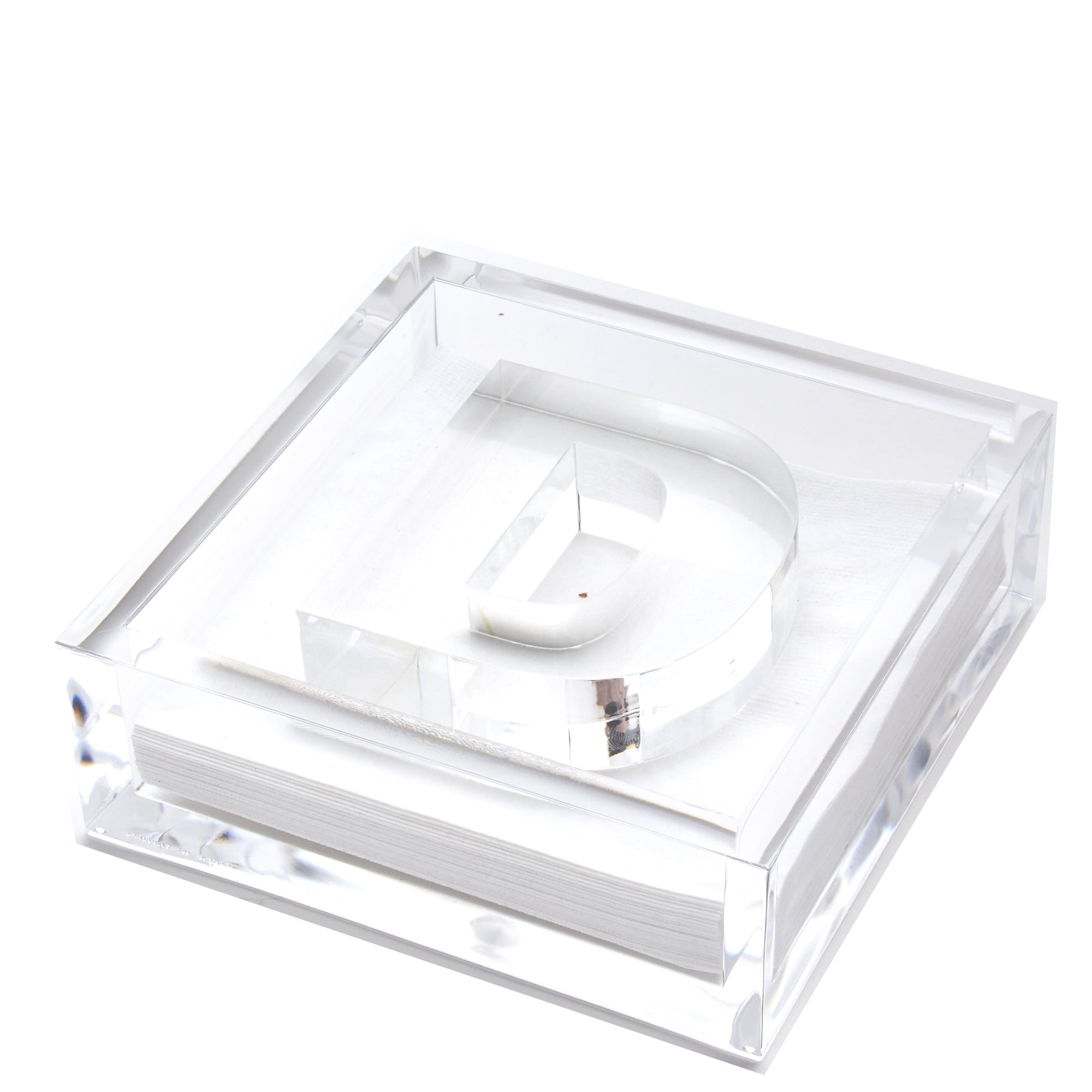 INITIAL COCKTAIL NAPKIN HOLDER