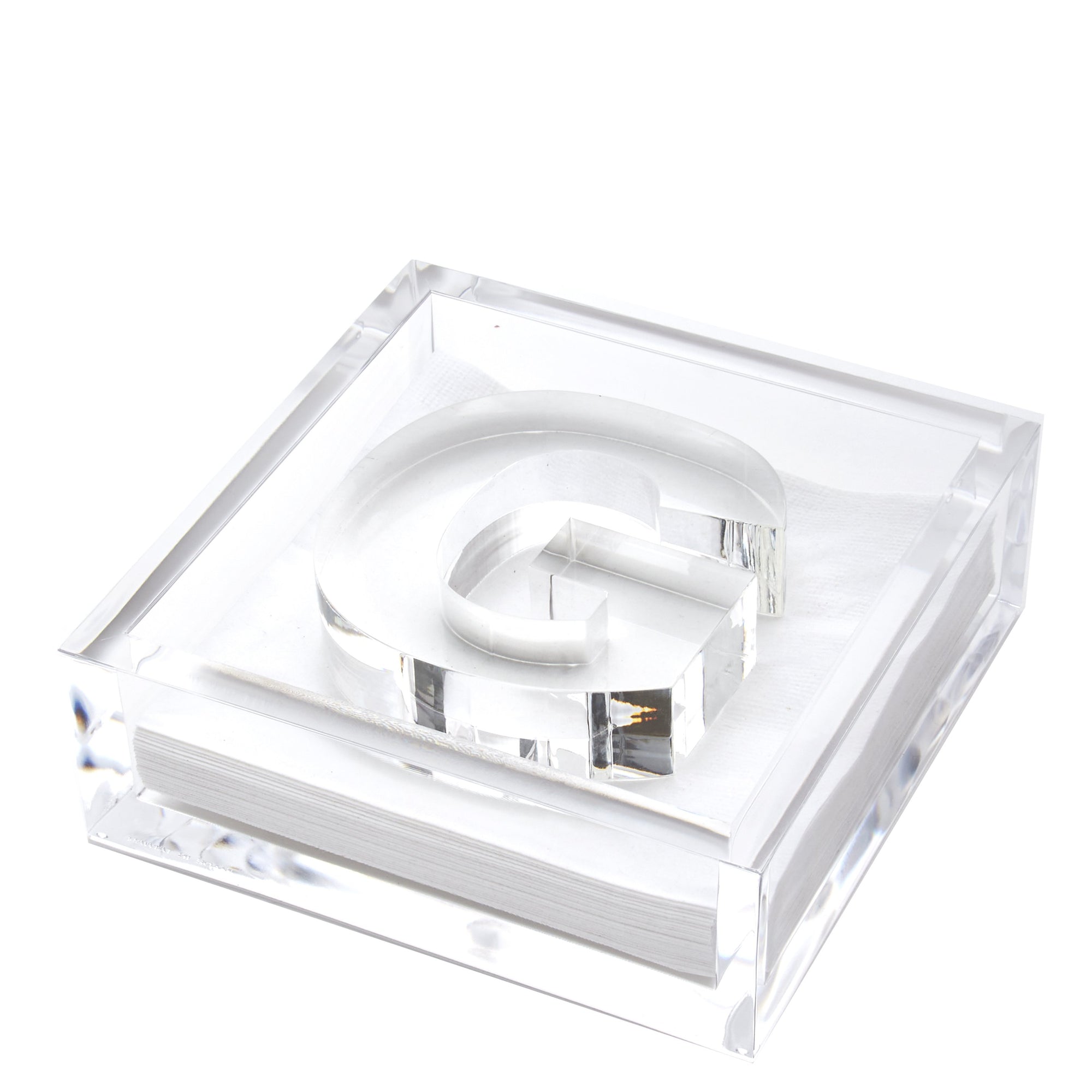 INITIAL COCKTAIL NAPKIN HOLDER