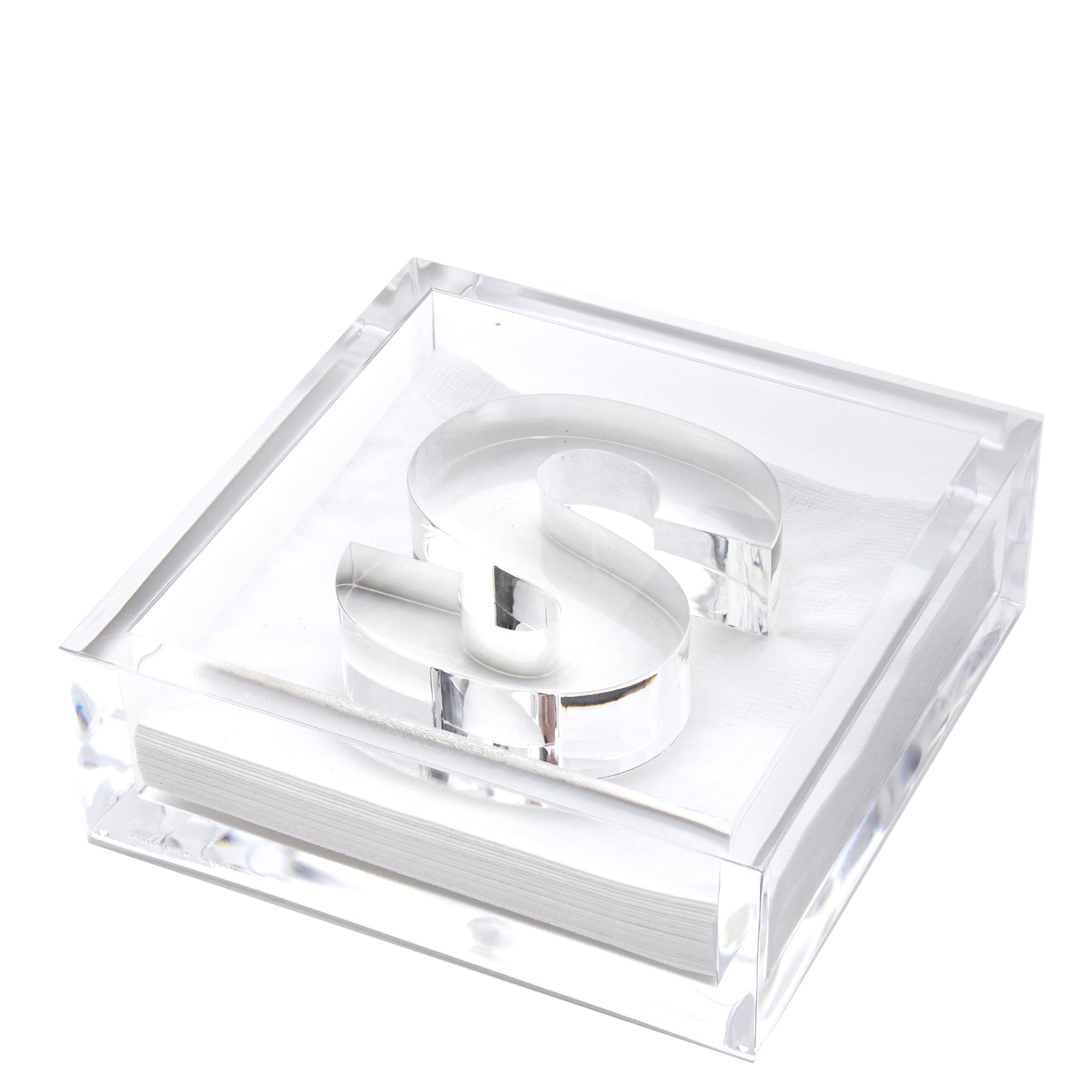 INITIAL COCKTAIL NAPKIN HOLDER