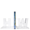 BOOKENDS - PERSONALIZED THICK CLEAR INITIALS