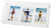 PHOTO TRAY - 16" X 8" WITH WHITE MAT FOR THREE 5" X 7" PHOTOS